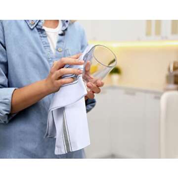 Utopia Towels Grey Dish Towels [12 Pack - 15 x 25 Inches] 100% Ring Spun Cotton Highly Absorbent & Reusable Cleaning Bar, Tea, Kitchen and Dishcloths Set - 200 GSM