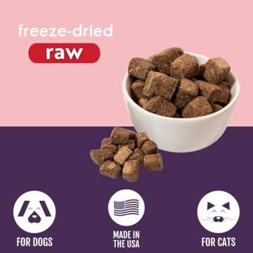 High-Protein Freeze-Dried Beef Heart Dog Treats 3 oz