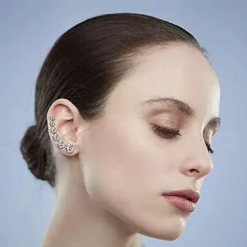 Stud Earrings, [6+6 Pairs] Stud Earrings for Women, Men, 3-8mm Cubic Zirconia Earrings Studs, 316L Stainless Steel Hypoallergenic Earrings Set, Silver