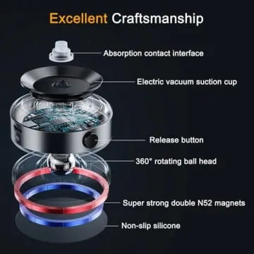 360° Adjustable Electric Magnetic Phone Holder