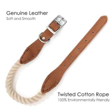 Mile High Life Rope Dog Collar | Durable Braided Cotton