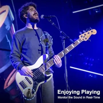 INGPARTNER Wireless in Ear Monitor System 2.4GHz Wireless IEM System with Transmitter, Clip on Receiver Auto-Pairing in-Ear Monitoring for Studio, Guitar, DJ, Live Performance (A88T)