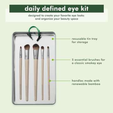 EcoTools Daily Defined Eye Makeup Brush Kit - Travel Friendly