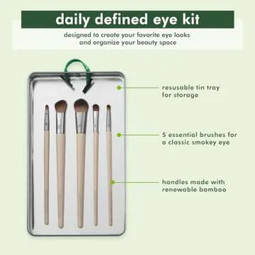 EcoTools Daily Defined Eye Makeup Brush Kit - Travel Friendly