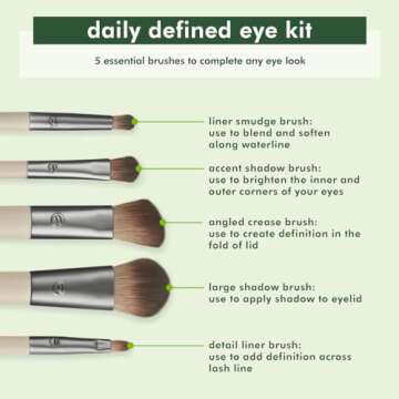 EcoTools Daily Defined Eye Makeup Brush Kit - Travel Friendly