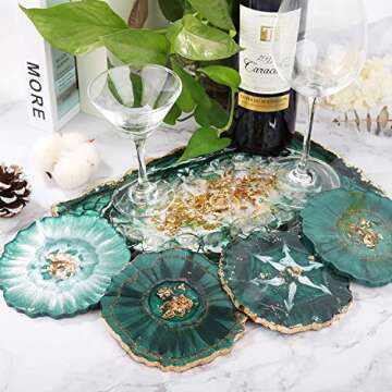 LET'S RESIN Geode Coaster Molds for Creative Crafts
