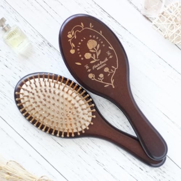 Menesia Bamboo Hair Brush for Healthier Hair Care