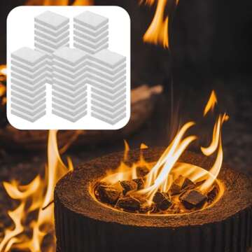 50 Pcs Tabletop Fire Pit Wool Wicks for Long-Lasting Use