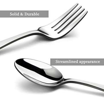 HaWare 40-Piece Heavy Silverware Set, Premium Grade Stainless Steel Flatware Cutlery Set, Modern and Elegant Design for Home| Restaurant| Wedding, Mirror Polished and Dishwasher Safe(Raindrop)