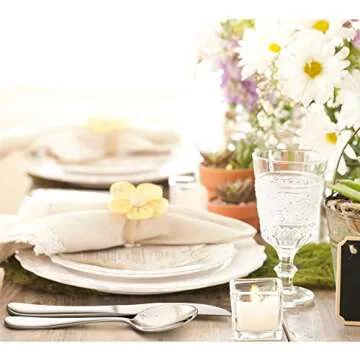 HaWare 40-Piece Heavy Silverware Set, Premium Grade Stainless Steel Flatware Cutlery Set, Modern and Elegant Design for Home| Restaurant| Wedding, Mirror Polished and Dishwasher Safe(Raindrop)