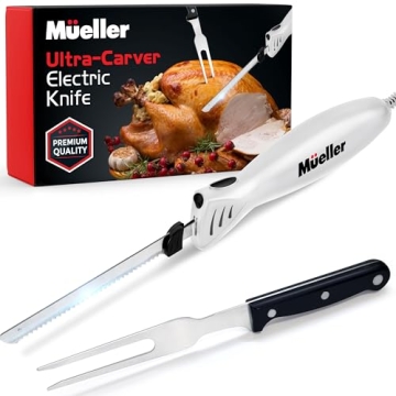 Mueller Ultra-Carver Electric Knife for Carving Meats, Poultry, Bread, Crafting Foam. Stainless Stee...