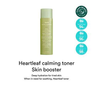 Abib Heartleaf Calming Toner Skin Booster 7.1 fl oz / 210ml I Toner for Senstive Skin, Irritated Ski...