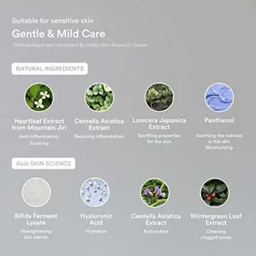 Abib Heartleaf Calming Toner Skin Booster 7.1 fl oz / 210ml I Toner for Senstive Skin, Irritated Skin, Instant Relief for Acne