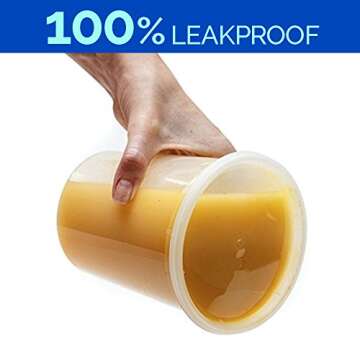 Healthy Packers Food Storage Containers with Airtight Lids - Clear Plastic Food Storage Jars - BPA Free| Leakproof - Microwaveable - Reusable - Dishwasher & Freezer Safe (8oz, 16oz, 32oz) 36 Pack