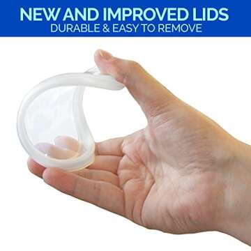 Healthy Packers Food Storage Containers with Airtight Lids - Clear Plastic Food Storage Jars - BPA Free| Leakproof - Microwaveable - Reusable - Dishwasher & Freezer Safe (8oz, 16oz, 32oz) 36 Pack