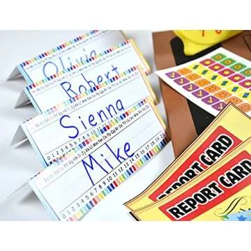 Dr. STEM Toys | Play Teacher Role-Play Set Includes Reusable White Board, Bell, Report Cards, for Home or Classroom, Over 30 Pieces Included, Gift for Kids, Complete Set