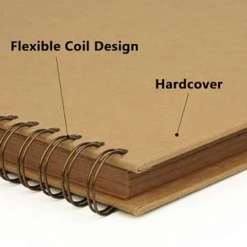 Hiwhy Scrapbook 12x12 Inch DIY Scrapbook Album Hardcover Kraft Paper Scrap Book Photo Albums 50 Sheets Memory Book for Family, Wedding