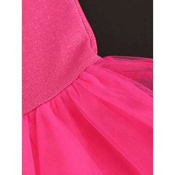 AOMEI Women's High Waist Bodycon Patchwork Mesh Hem Party Midi Skirt (Rose,XXXL,3X-Large)