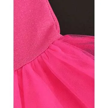 AOMEI Women's High Waist Bodycon Patchwork Mesh Hem Party Midi Skirt (Rose,XXXL,3X-Large)