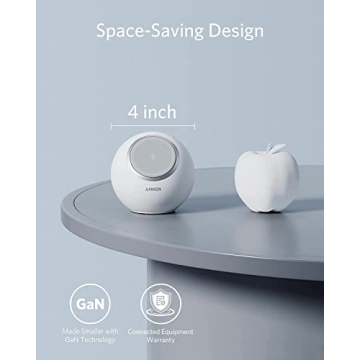 Anker 637 Magnetic Charging Station (MagGo) - Versatile 8-in-1 Power Strip, Desktop Accessory with 3 AC, 2 USB A, 2 USB C, Max 65W for Fast Charging, Compact Size for Easy Portability