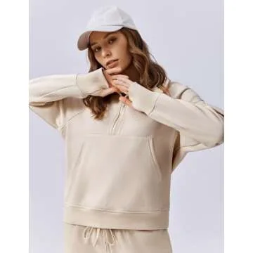 PINSPARK Womens 2 Piece Outfits Fleece Sweatsuit Half Zip Pullover Track Suit Jogger Sweatshirt and Sweatpants Matching Set