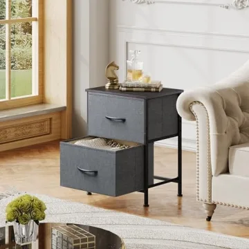 WLIVE Nightstand with 2 Drawers for Bedroom Storage Solutions