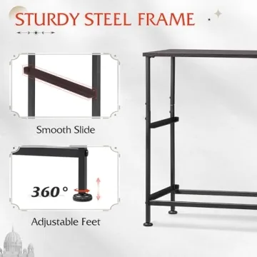 WLIVE Nightstand with 2 Drawers for Bedroom Storage Solutions