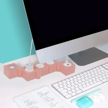 iJoy Pink Power Strip with Surge Protection and Flexibility