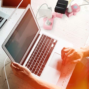 iJoy Pink Power Strip with Surge Protection and Flexibility