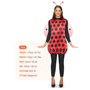 Charming Ladybug Costume for Women Ideal for Halloween
