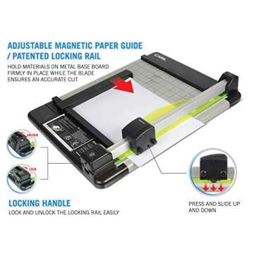 Carl 12210 Heavy-Duty Paper Trimmer - Eco-Friendly 12-Inch Cutter