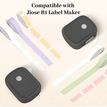 1 Roll (210 Labels/Roll) of Label Maker Replacement Tape - Refill for JIOSE B1 Label Maker- Waterpro...
