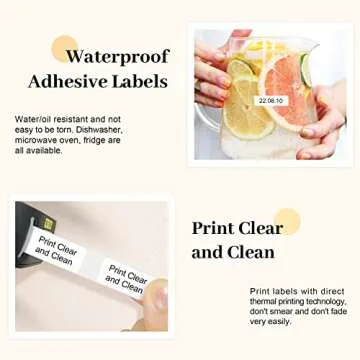 1 Roll (210 Labels/Roll) of Label Maker Replacement Tape - Refill for JIOSE B1 Label Maker- Waterproof Thermal Labels 14mm x 30mm (0.55x1.18 Inch), Adhesive Labeling Tapes