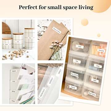 1 Roll (210 Labels/Roll) of Label Maker Replacement Tape - Refill for JIOSE B1 Label Maker- Waterproof Thermal Labels 14mm x 30mm (0.55x1.18 Inch), Adhesive Labeling Tapes