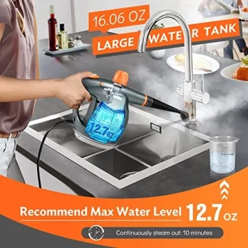 1250W Powerful Handheld Steam Cleaner for Deep Cleaning