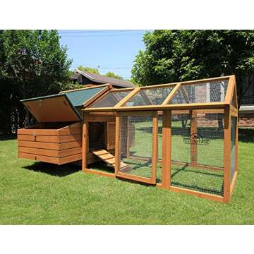 Pets Imperial Double Savoy Large Chicken Coop with 2 Nest Boxes and Run Suitable for Up to 10 Small ...
