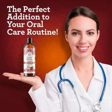 GuruNanda Ashwagandha Oil Pulling with Neem, & Pure Essential Oils (8 Fl Oz) - Ayurveda-Inspired Formula for Daily Oral Care - Alcohol & Fluoride Free