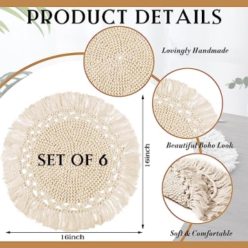 Stylish Handmade Boho Placemats for Dining and Decor