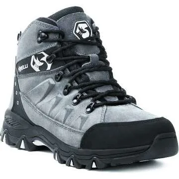 Foxelli Men’s Waterproof Hiking Boots – Lightweight Comfort