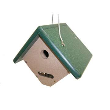 Birds Choice SNWREN Recycled Wren House, Bird House, Taupe w/ Green Roof