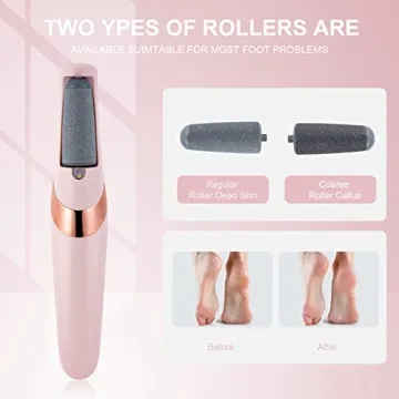 AOOWU USB Rechargeable Electric Foot File for Smooth Feet