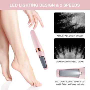 AOOWU USB Rechargeable Electric Foot File for Smooth Feet