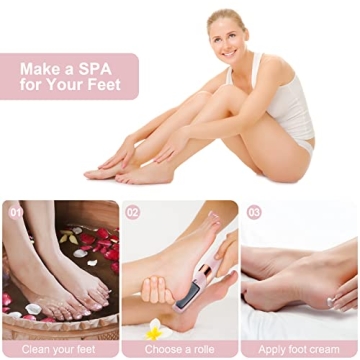 AOOWU USB Rechargeable Electric Foot File for Smooth Feet