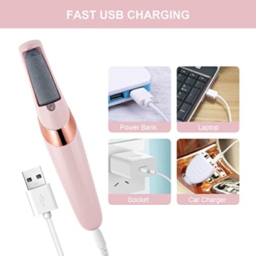 AOOWU USB Rechargeable Electric Foot File for Smooth Feet