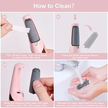 AOOWU USB Rechargeable Electric Foot File for Smooth Feet