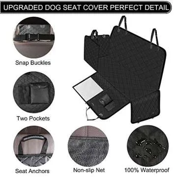 Femuar Dog Car Seat Cover - Waterproof, Nonslip