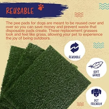 Pee Pads for Dogs - Set of 3 Washable Indoor Potty Training Mats