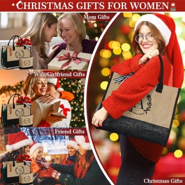 Custom Monogram Jute Tote for Women - Ideal Gift