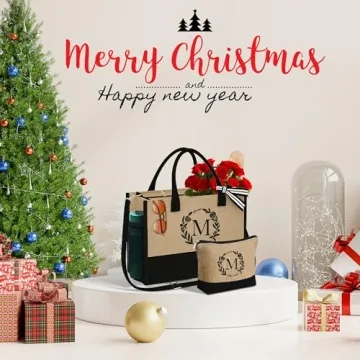 Custom Monogram Jute Tote for Women - Ideal Gift