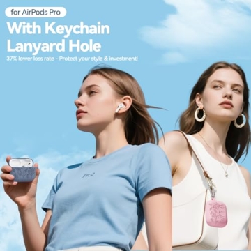 Ekoonpft Floral Silicone Case for AirPods Pro 2 with Cleaner Kit